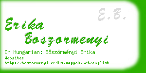 erika boszormenyi business card